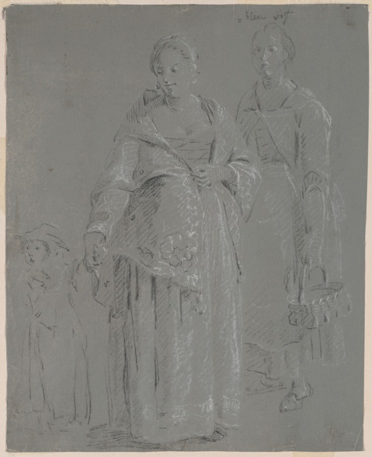Three Figures by Pierre-Jacques Volaire (French, 1729–1802) - Classic Painting canvas print