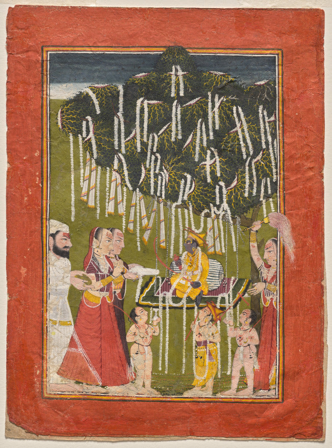 Adoration of young Krishna by  - Classic Art canvas print