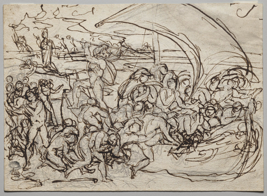 Charon and the Souls of the Dead by Jean-Baptiste Carpeaux (French, 1827–1875) - Classic Art canvas print