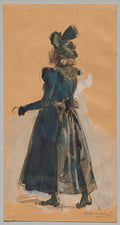 Study for the woodcut 'Bassin des Tuileries' by Auguste Louis Lepère (French, 1849–1918) - Classic Art canvas print
