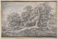 A Track on the Edge of a Wood with a Peasant Carrying Sheep by Anthonie Waterloo (Dutch, 1609/10–1690) - Classic Art canvas print