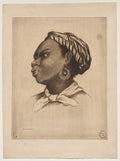 An African Woman, after Eva Gonzals by Henri Charles Guérard (French, 1846–1897) - Classic Art canvas print