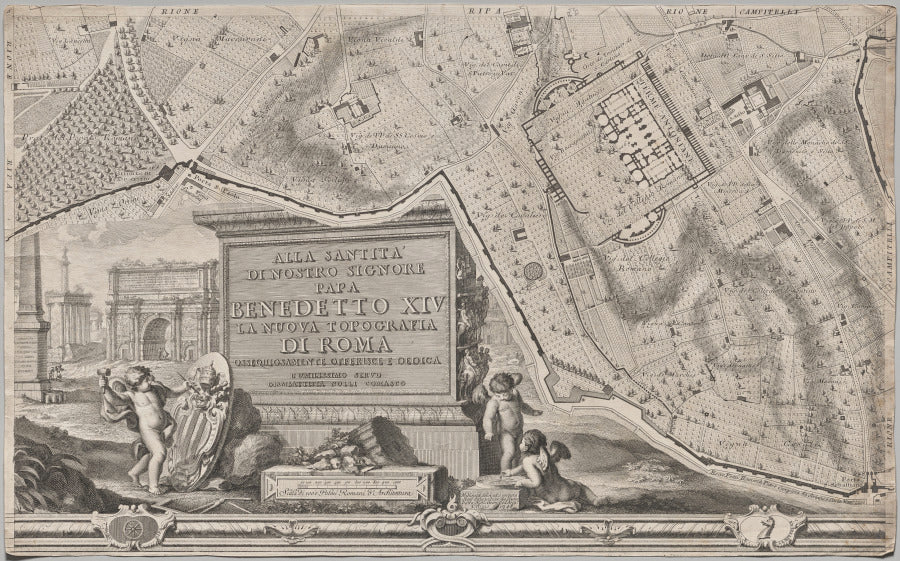 Nuova pianta di Roma data in luce da Giambattista Nolli lanno MDCCXLVII, known as La Pianta Grande di Roma by Giovanni Battista Nolli (Italian, 1701–1756) - Classic Painting canvas print
