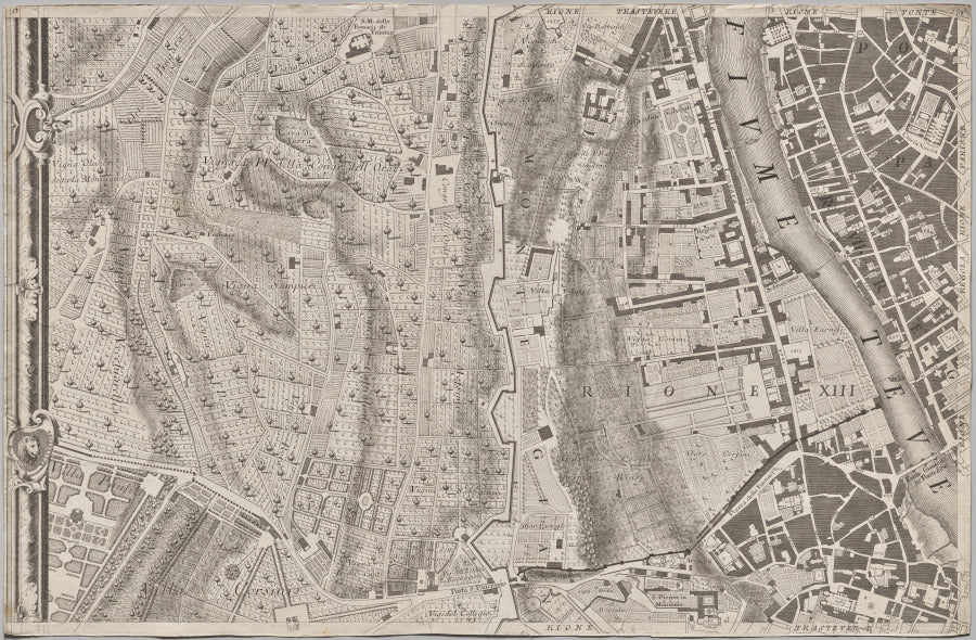 Nuova pianta di Roma data in luce da Giambattista Nolli lanno MDCCXLVII, known as La Pianta Grande di Roma by Giovanni Battista Nolli (Italian, 1701–1756) - Classic Painting canvas print