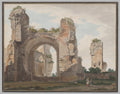A View of the Ruins of the Baths of Caracalla by Giovanni Battista Lusieri (Italian, 1750–1825) - Classic Art canvas print