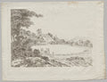 Landscape with Tharandt Castle Ruins by Adrian Zingg (Swiss, 1734–1816) - Classic Painting canvas print
