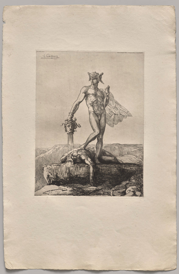 Perseus by Nicolas-François Chifflart (French, 1825–1901) - Classic Painting canvas print