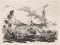 The Manner of sailing by the power of Bellows practiced on that Planet by Filippo Morghen (Italian, 1730–after 1807) - Classic Painting canvas print