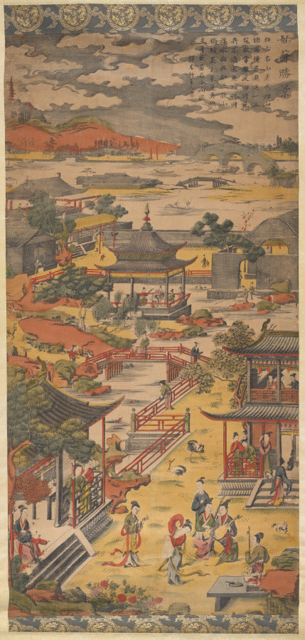 Scenic View of Suzhou by  - Classic Painting canvas print