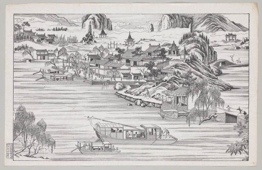 Westlake Panorama by  - Classic Painting canvas print