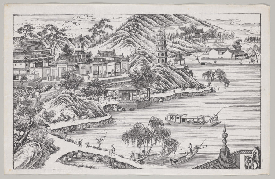 Westlake Panorama by  - Classic Painting canvas print