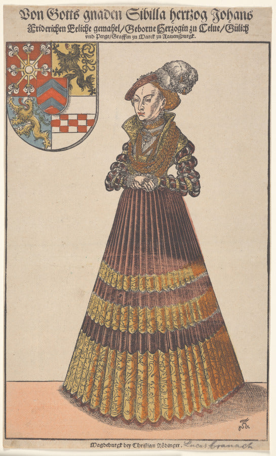 Sibylle of Cleves by Lucas Cranach (German, 1515–1586) - Classic Painting canvas print
