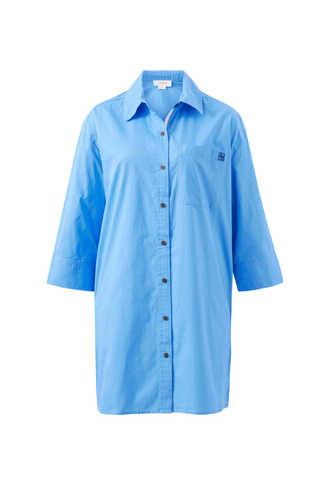 Anna Shirt Dress - Amalfi Blue