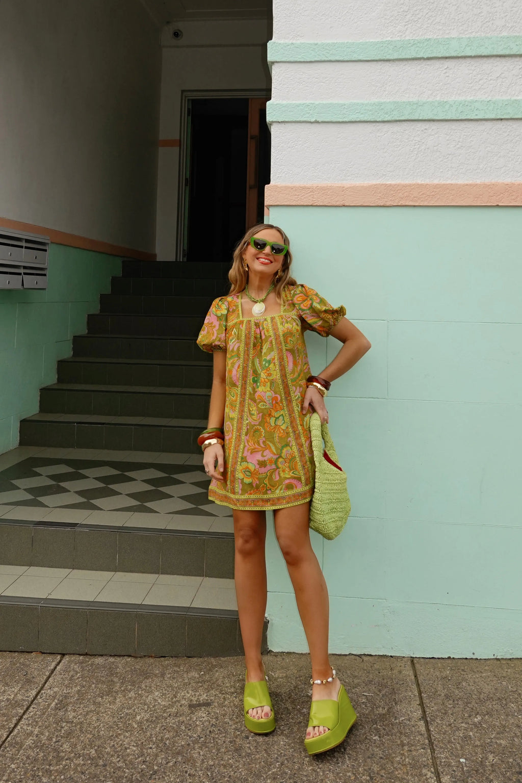 Gemmah Mini Dress - Olive