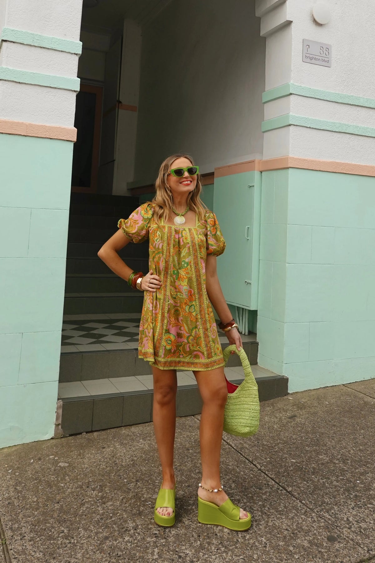 Gemmah Mini Dress - Olive
