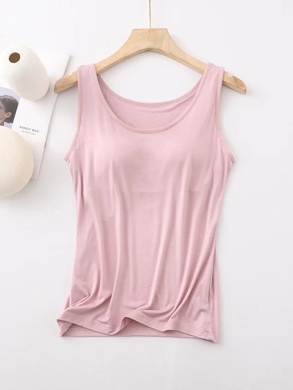 Casual Crew Neck Loose Tank Top
