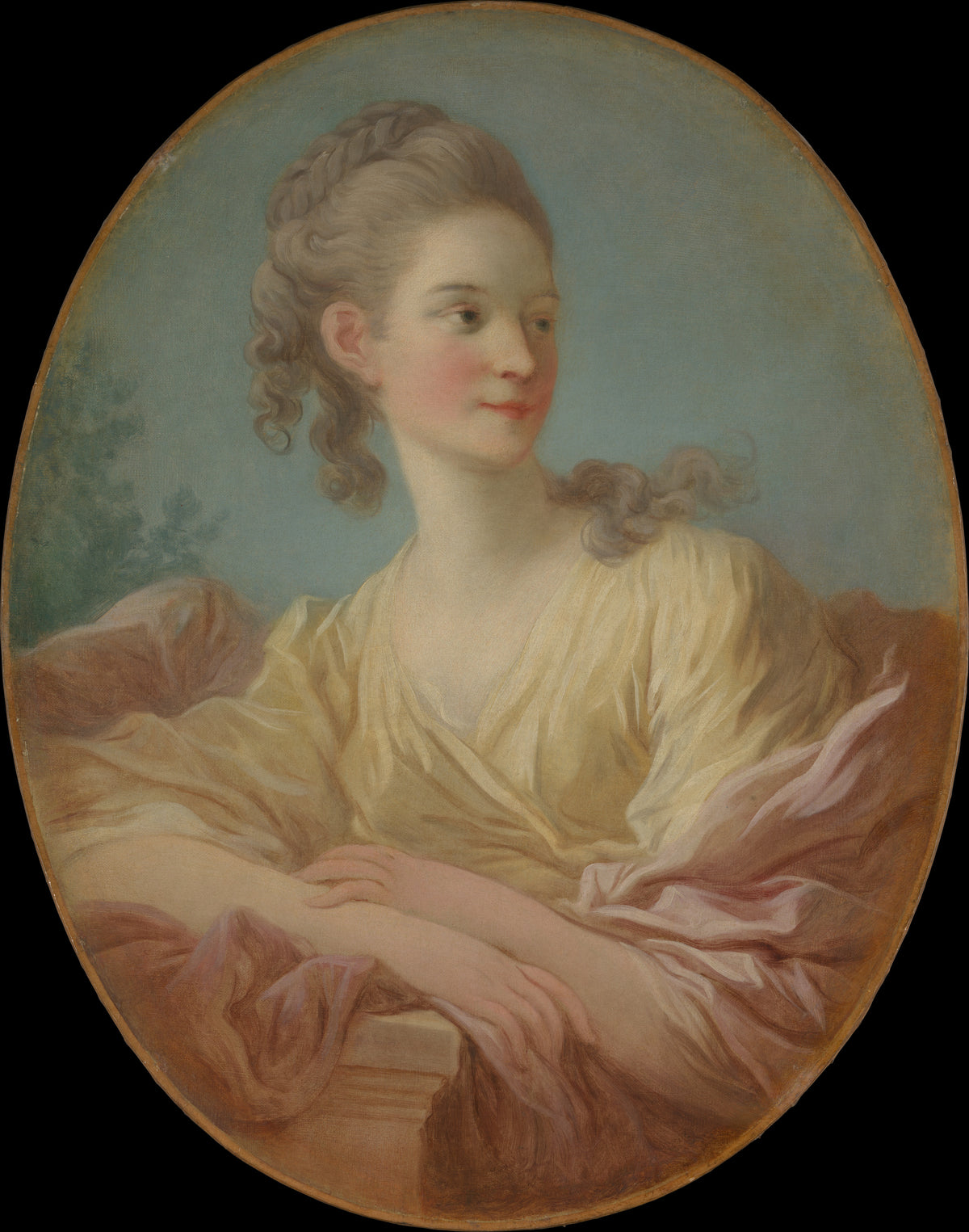 Portrait of a Young Woman by Jean Honoré Fragonard - Oil Painting canvas print