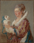 Marie Emilie Coignet de Courson 17161806 with a Dog by Jean Honoré Fragonard - Oil Painting canvas print