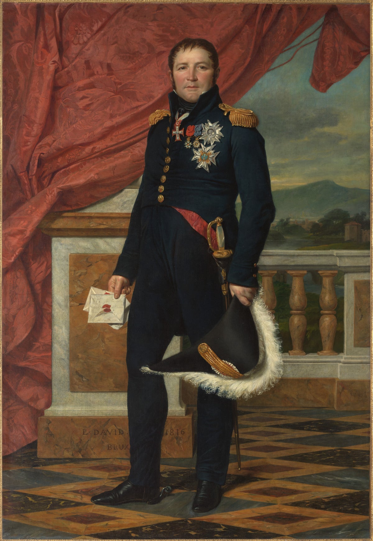 General tienne-Maurice Grard 17731852 by Jacques Louis David - Oil Painting canvas print