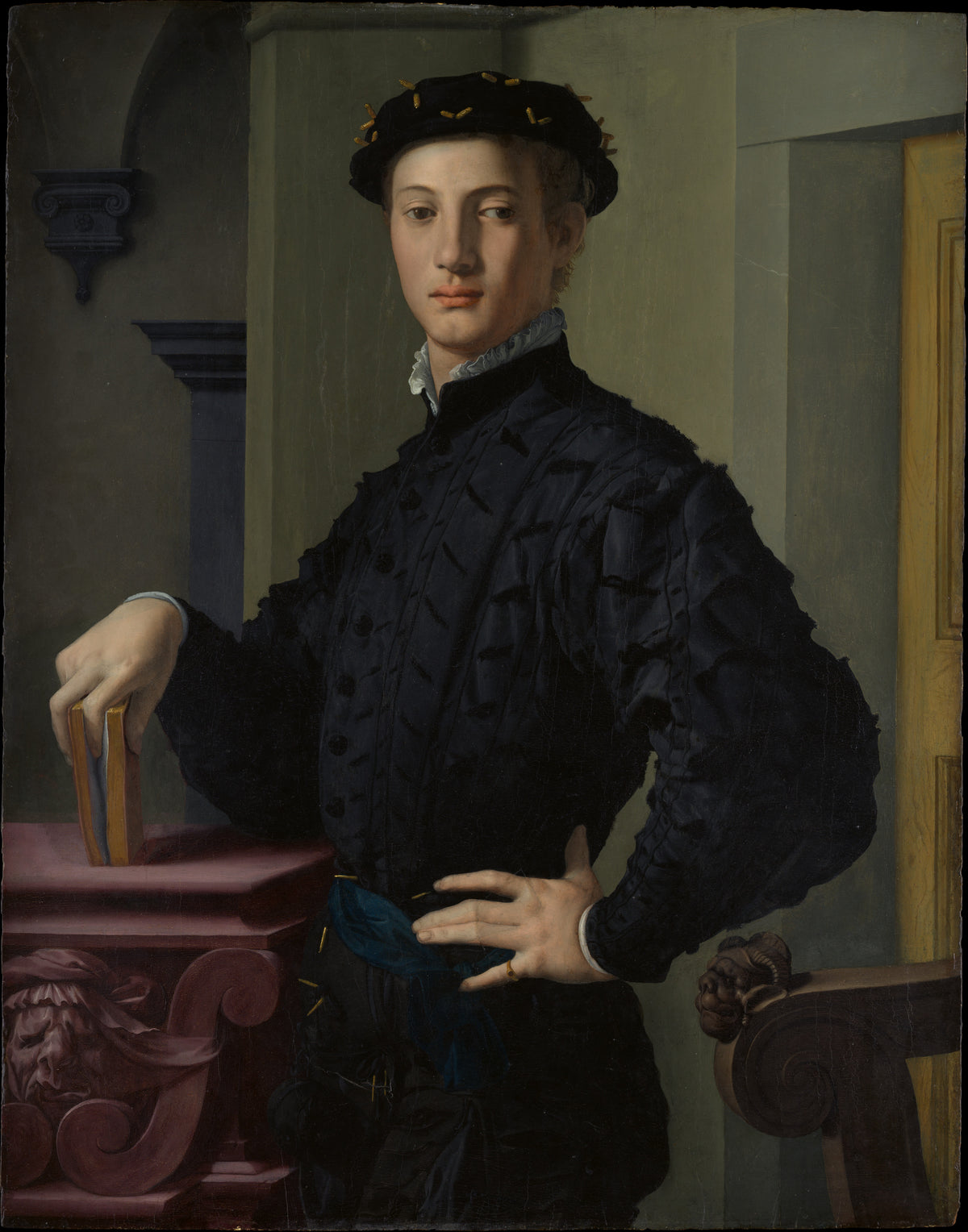 Portrait of a Young Man by Bronzino (Agnolo di Cosimo di Mariano) - Classic Art canvas print