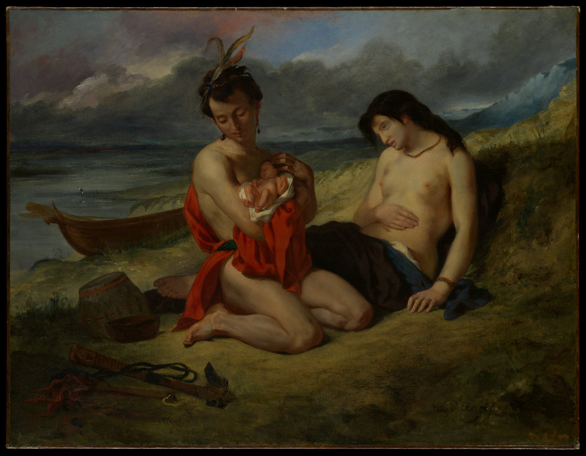 The Natchez by Eugène Delacroix - Romantic canvas print