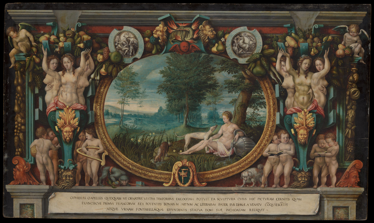 The Nymph of Fontainebleau by French (Fontainebleau) Painter - Classic Art canvas print