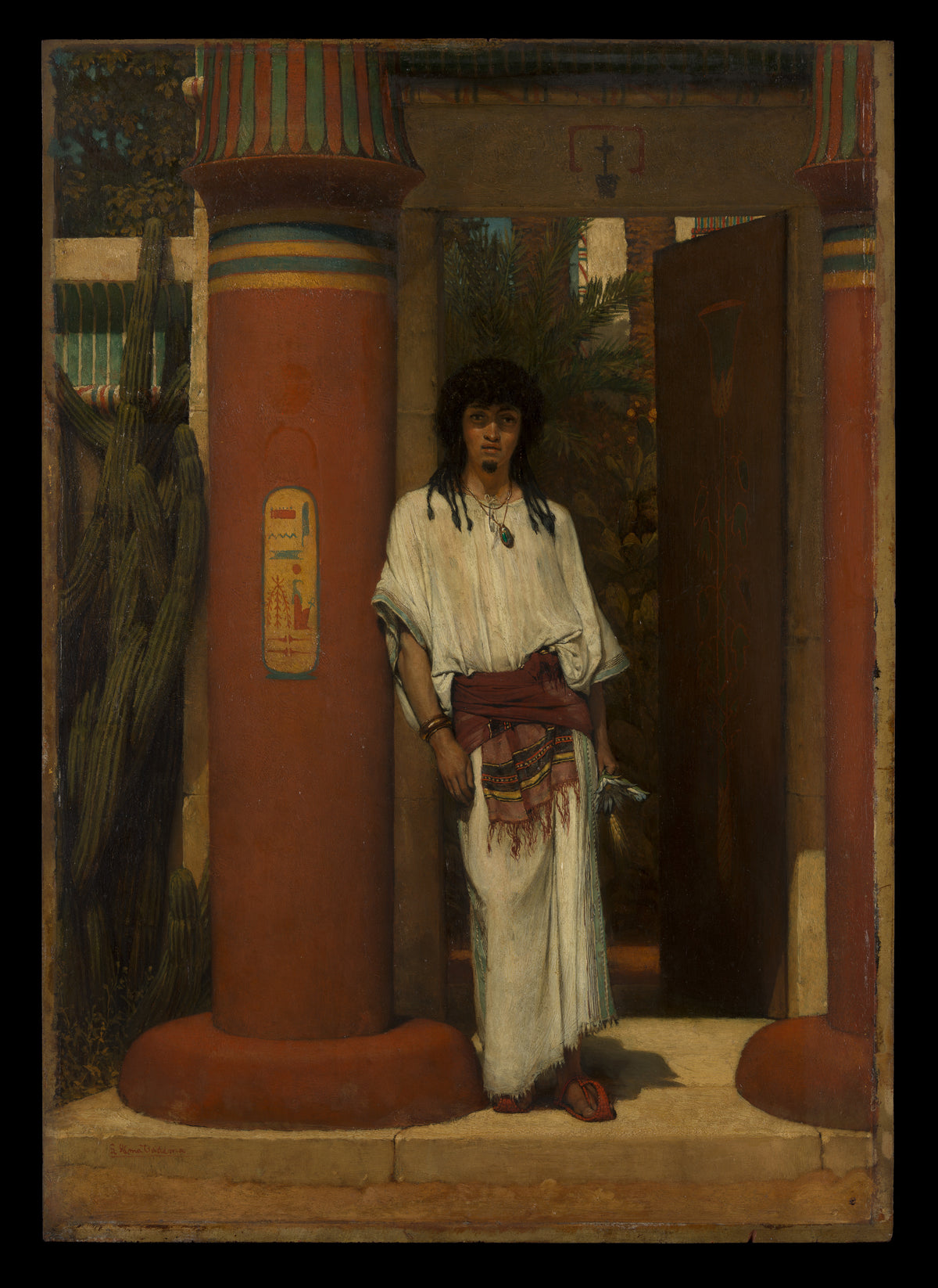 An Egyptian in a Doorway by Sir Lawrence Alma-Tadema - Academic canvas print