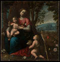 Madonna and Child with the Infant Saint John the Baptist by Orsola Maddalena Caccia - Oil Painting canvas print