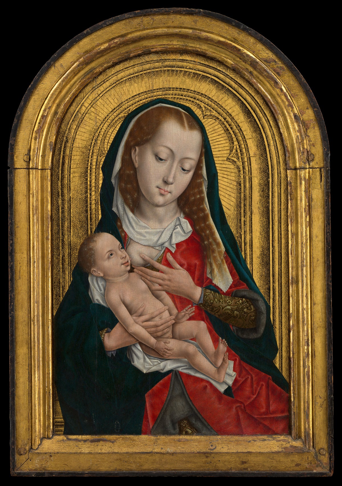 Virgin and Child by Follower of Rogier van der Weyden (Master of the Saint Ursula Legend Group, Netherlandish, active late 15th century) - Northern Renaissance canvas print