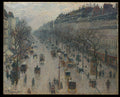 The Boulevard Montmartre on a Winter Morning by Camille Pissarro - Impressionist canvas print