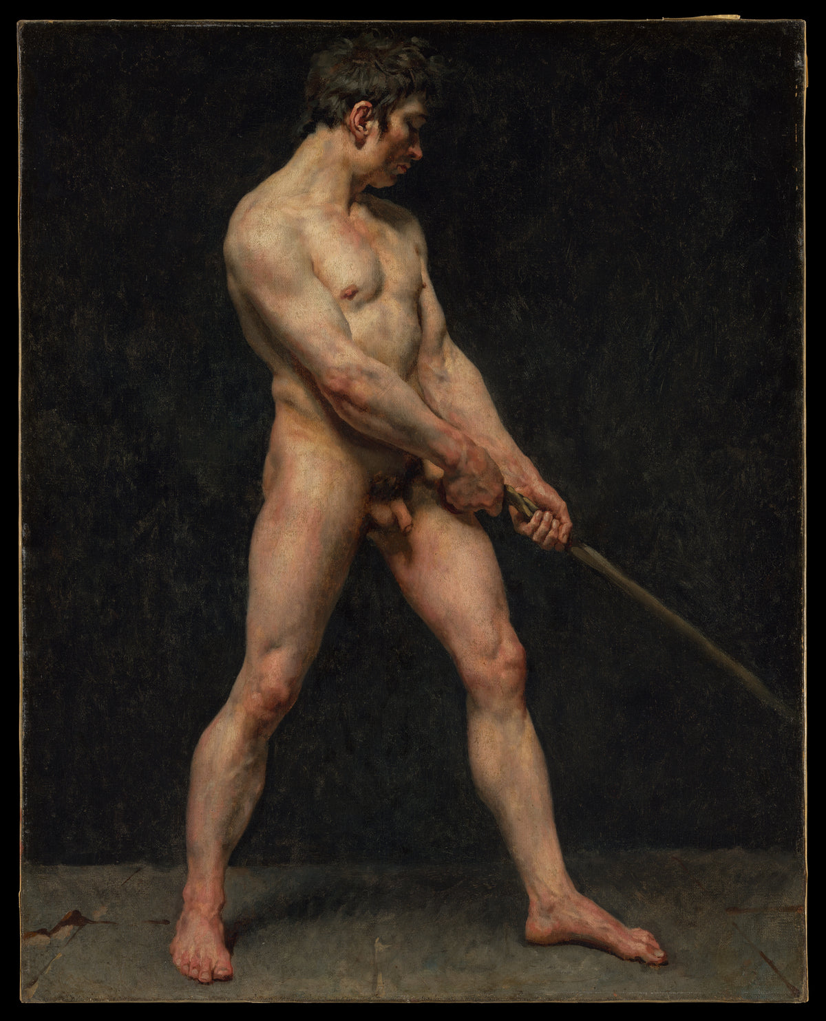 Study of a Nude Man by Pierre Narcisse Guérin - Oil Painting canvas print