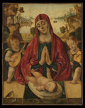 Madonna and Child with Angels by Bernardino da Genoa - Classic Art canvas print