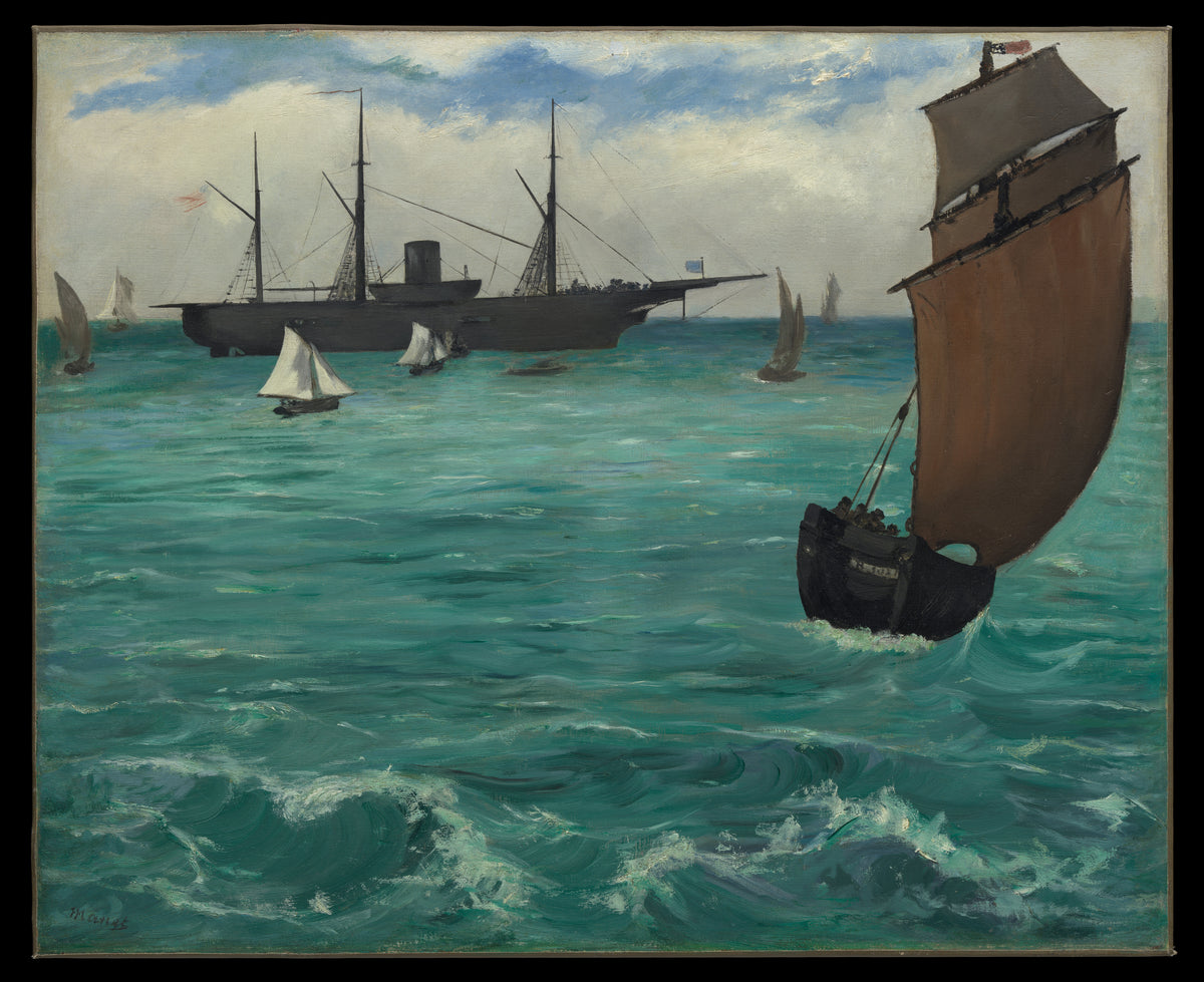 The Kearsarge at Boulogne by Edouard Manet - Impressionist canvas print