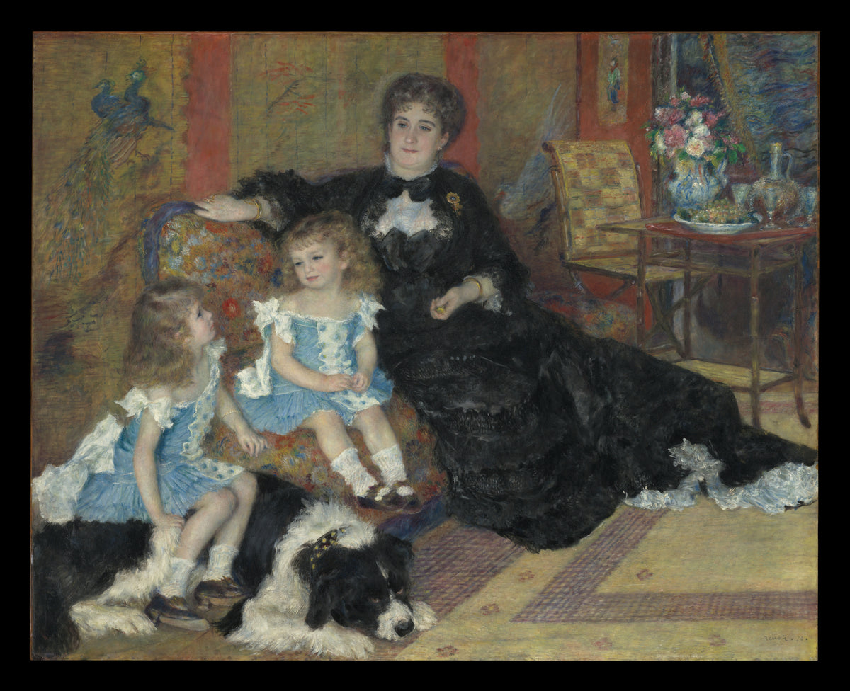 Madame Georges Charpentier Marguerite-Louise Lemonnier, 18481904 and Her Children, Georgette-Berthe 18721945 and Paul-Emile-Charles 18751895 by Auguste Renoir - Impressionist canvas print