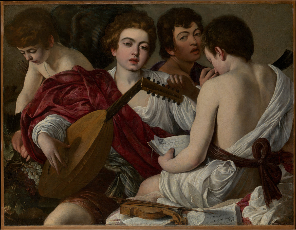 The Musicians by Caravaggio (Michelangelo Merisi) - Baroque canvas print