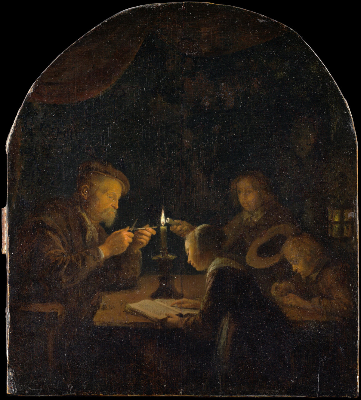 An Evening School by Gerrit Dou - Classic Art canvas print
