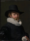 Portrait of a Man with a Shell by Thomas de Keyser - Classic Art canvas print