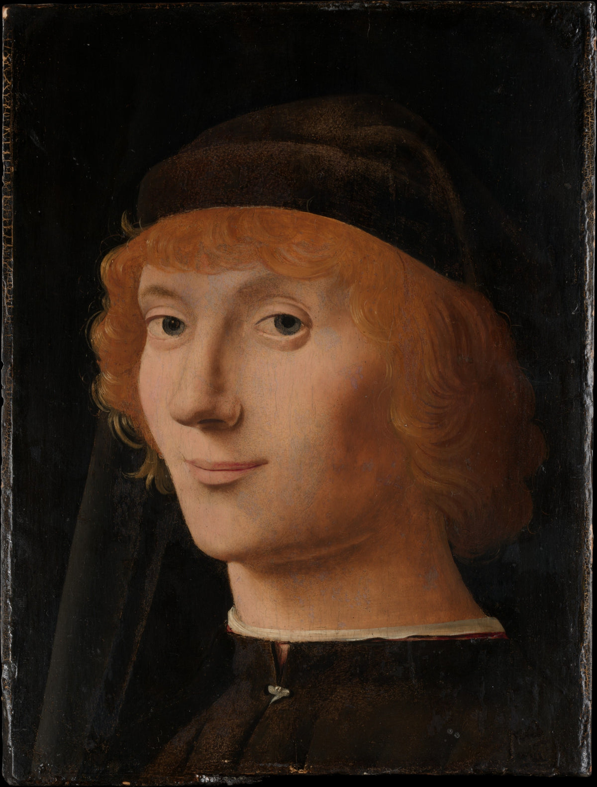 Portrait of a Young Man by Antonello da Messina (Antonello di Giovanni d'Antonio) - Classic Art canvas print