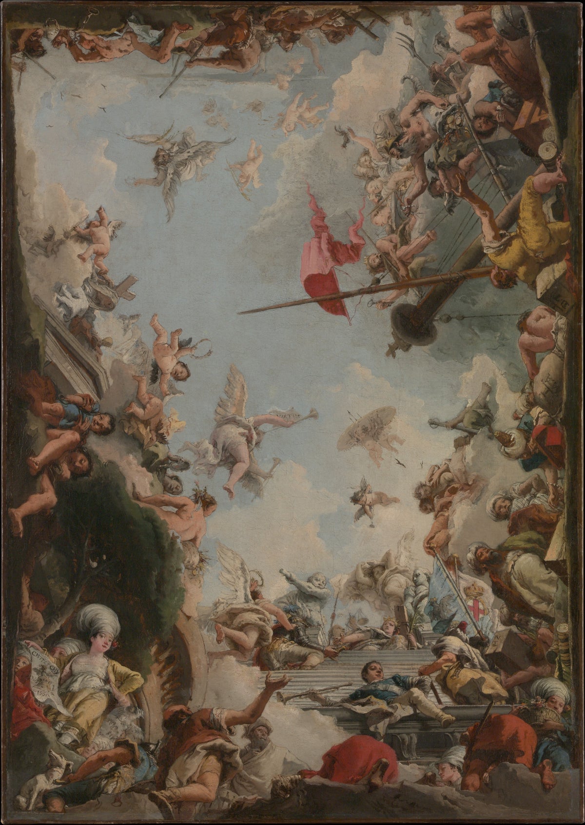 The Glorification of the Giustiniani Family by Giovanni Domenico Tiepolo - Oil Painting canvas print
