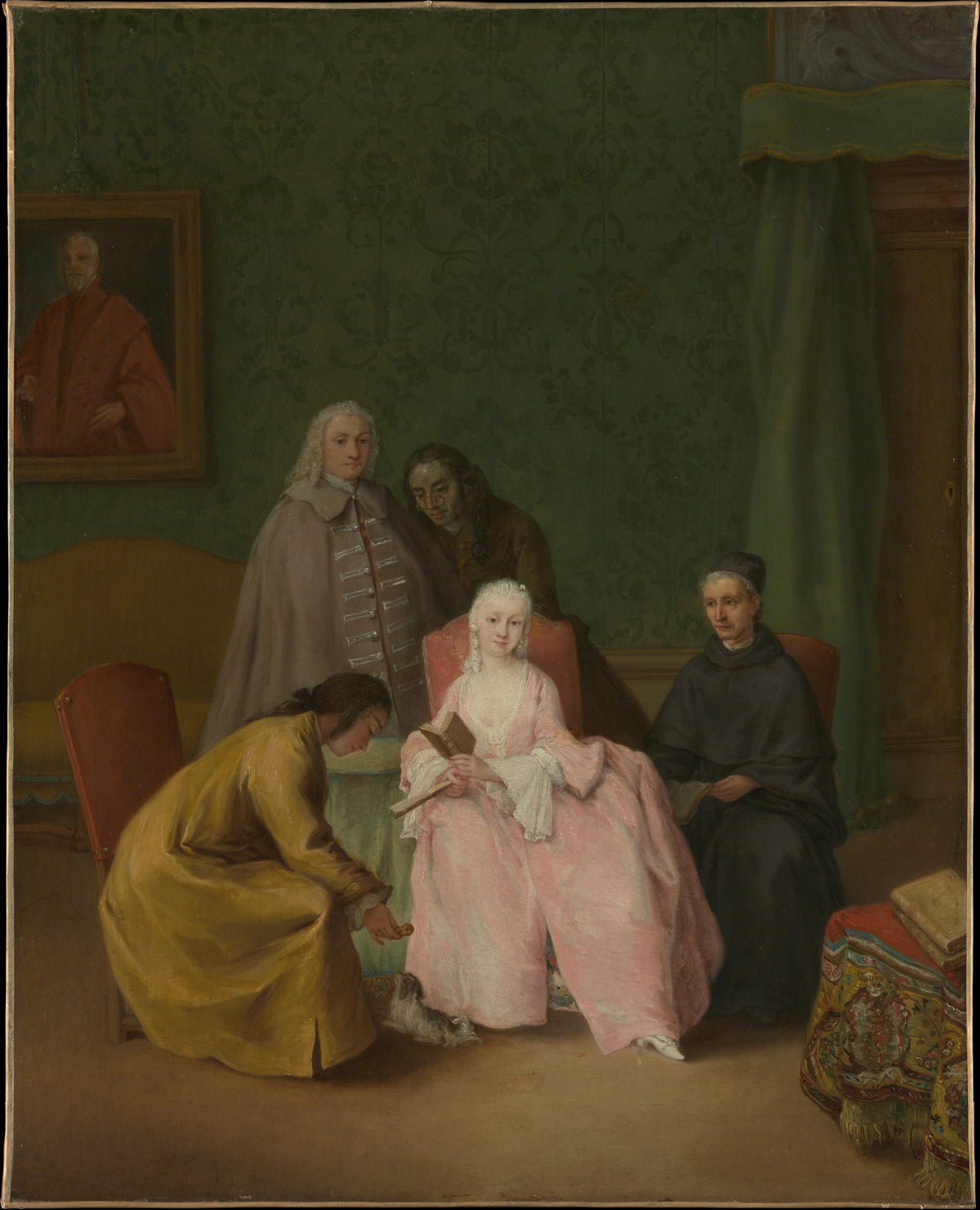 The Visit by Pietro Longhi (Pietro Falca) - Oil Painting canvas print