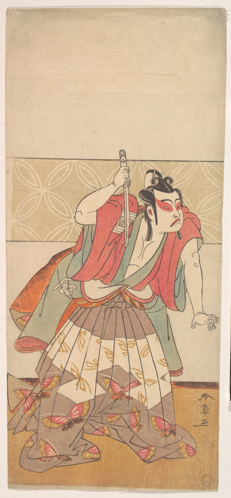 The Second Ichikawa Yaozo in the Role of Soga no Goro by Katsukawa Shunshō　勝川春章 - Ukiyo-e canvas print
