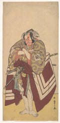 Kabuki Actor Ichikawa Danjr V in a Shibaraku Stop Right There Role by Katsukawa Shunshō　勝川春章 - Ukiyo-e canvas print