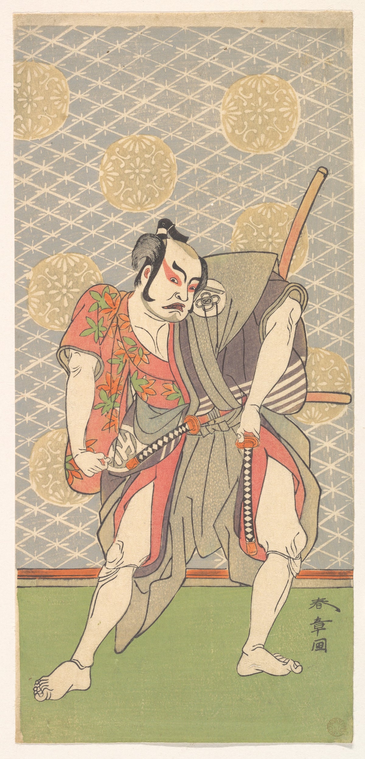 The Second Nakamura Sukegoro in the Role of Gokumon no Shobei by Katsukawa Shunshō　勝川春章 - Ukiyo-e canvas print