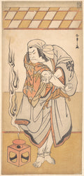 The First Nakamura Nakazo in the Role of Chinzei Hachiro in the Drama Kite Kaeru nishiki no wakayagi by Katsukawa Shunshō　勝川春章 - Ukiyo-e canvas print