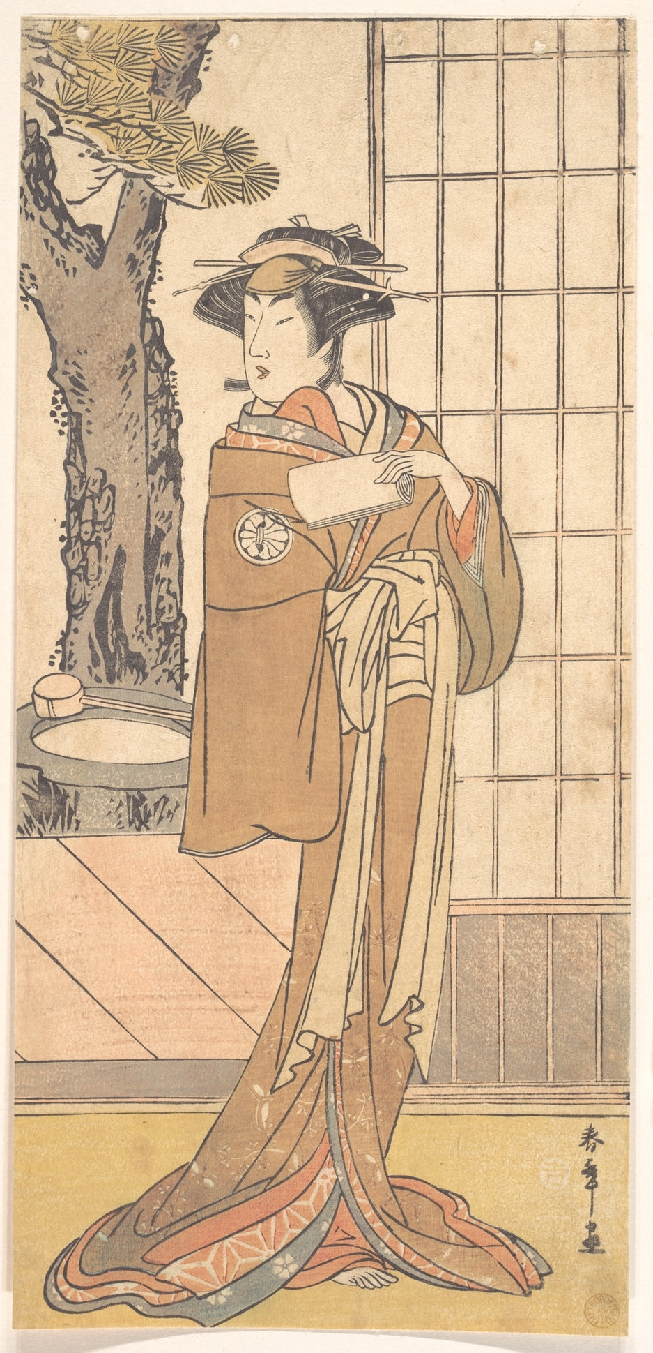 The Actor Segawa Kikunojo Third as an Oiran by Katsukawa Shunshō　勝川春章 - Ukiyo-e canvas print