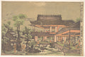 Teahouse Scene entitled Viewing the Moon in midautumn by Utagawa Toyoharu - Ukiyo-e canvas print