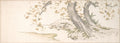 Blossoming Cherry Trees by a Stream by Katsushika Hokusai - Ukiyo-e canvas print