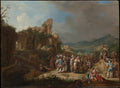 The Preaching of John the Baptist by Bartholomeus Breenbergh - Classic Art canvas print