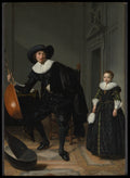 A Musician and His Daughter by Thomas de Keyser - Classic Art canvas print
