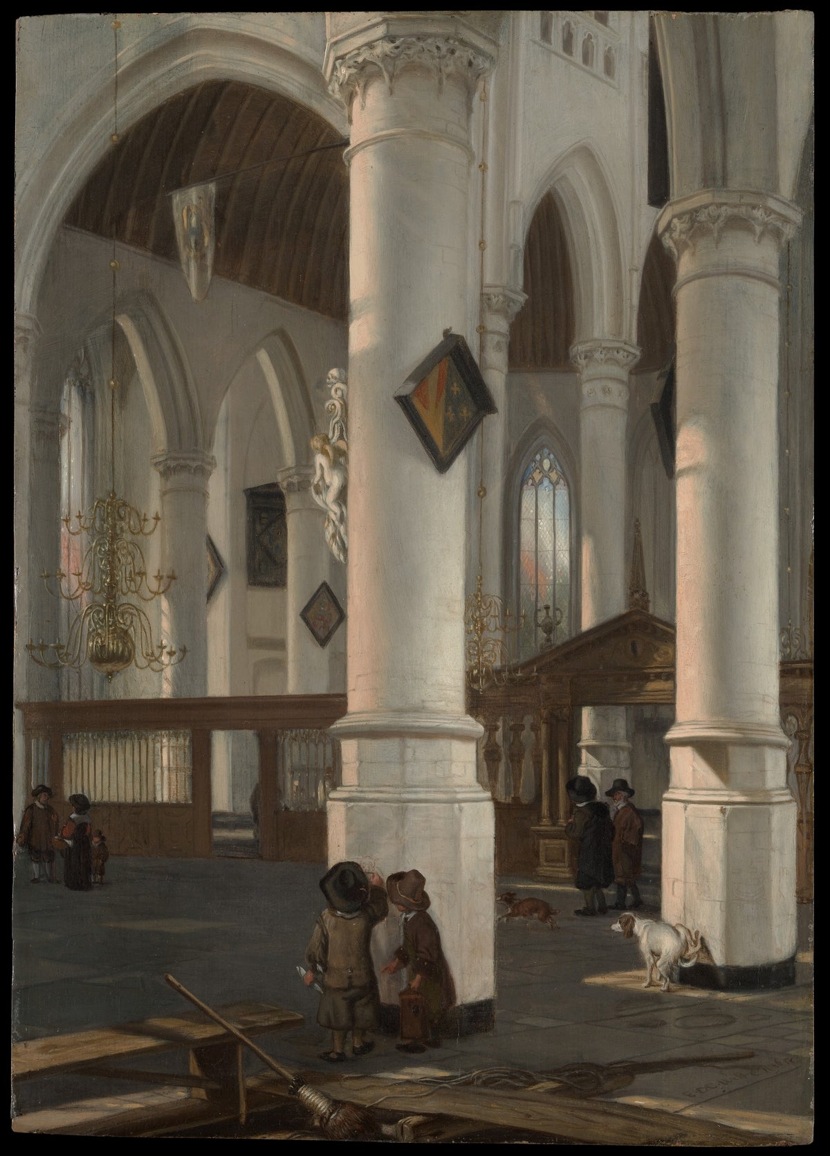 Interior of the Oude Kerk, Delft by Emanuel de Witte - Classic Art canvas print